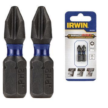 Бита IMPACT PRO 1/4"/25мм PH2 2шт, IRWIN IW6061302 фото