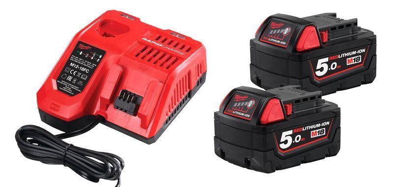 Энергокомплект MILWAUKEE M18 NRG-502 (ЗУ M12-18FC+2акк.Х5А В5) + подарок аккумулятор M12 B2 4933459217 фото