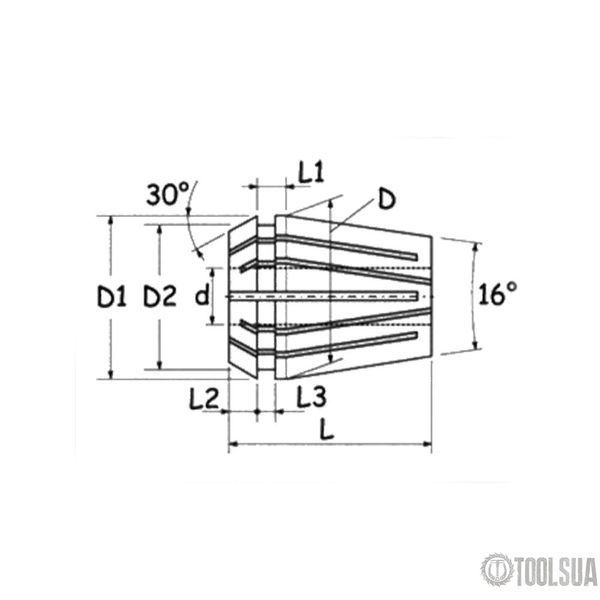 Цанга ER40 &ndash; 14 мм UA5296 фото