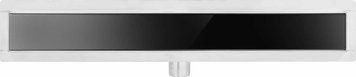 Трап підлоговий лінійний з нержавіючої сталі FALA WET-DRY BLACK GLASS; 80х 7х 2 см, сифон- 52 мм [6]