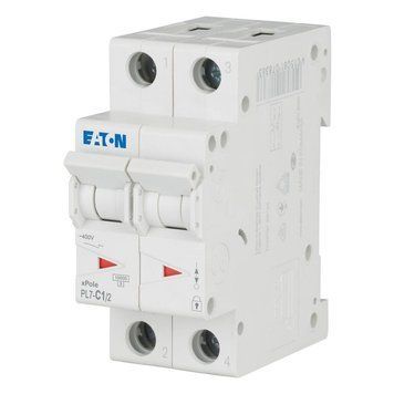 Автоматический выключатель 2п 1A PL7-C1/2 10kA EATON 263353 фото