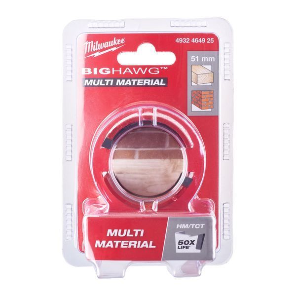 Коронка по мультиматериалам BIG HAWG&trade; TCT MILWAUKEE, &Oslash;51мм 4932464925 фото
