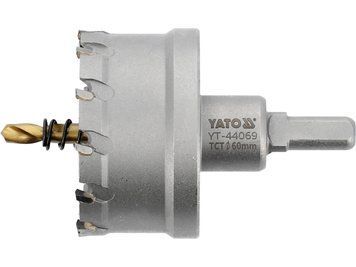 Свердло коронка по металу TCT YATO: &Oslash;60 x 103 мм, товщ. до 25мм, з напрямним, 6-гран. хвост 3/8" [6]