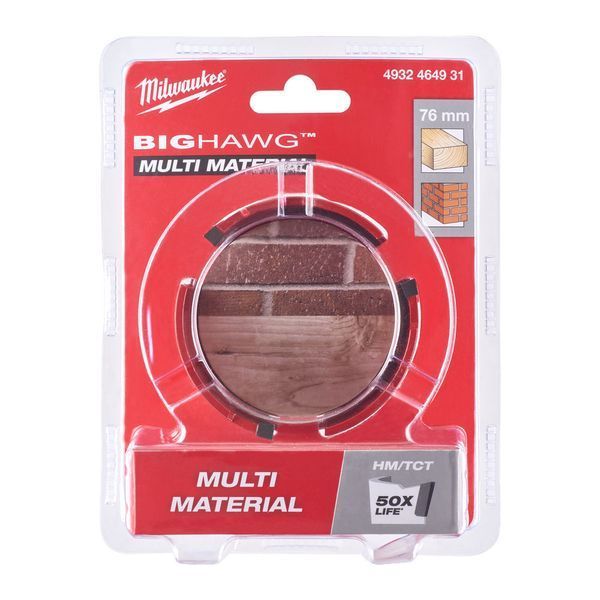 Коронка по мультиматериалам BIG HAWG&trade; TCT MILWAUKEE, &Oslash;76мм 4932464931 фото