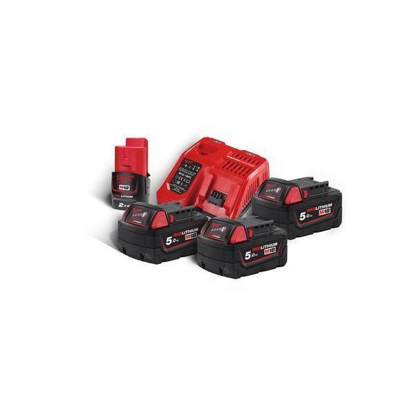 Энергокомплект MILWAUKEE M18 NRG-503 (ЗУ M12-18FC+3акк.Х5А В5) + подарок аккумулятор M12 B2 4933451423 фото