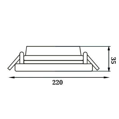 Світильник світлодіодний 30W 4000K SMD Венге квадрат TM LIPER DL30AFM фото