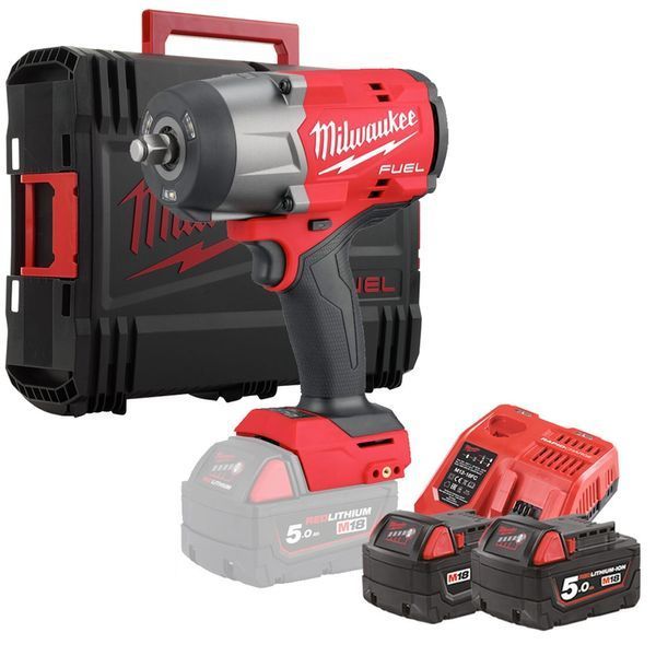 Гайковерт аккумуляторный бесщёточный MILWAUKEE 1/2" (2034 Нм) M18 FHIW2F12-502X, с кольцом 4933492783 фото