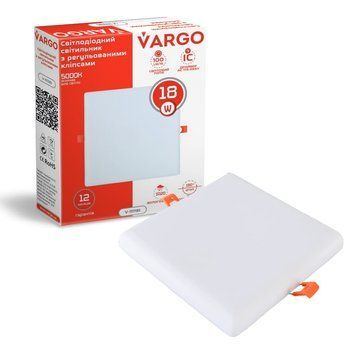 LED свiтильник VARGO квадрат 18W 4000K 111781 фото