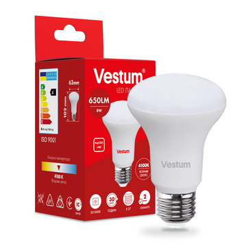 Светодиодная лампа Vestum R63 8W 4100K 220V E27 1-VS-1403 1-VS-1403 фото