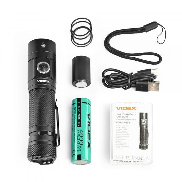 Портативний світлодіодний ліхтарик VIDEX VLF-A353 900Lm 5000K VLF-A353 фото