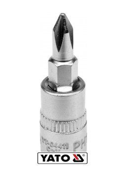 Головка торцева YATO кадрат 1/4 "Philips" PH1, L= 37 мм [150/600]