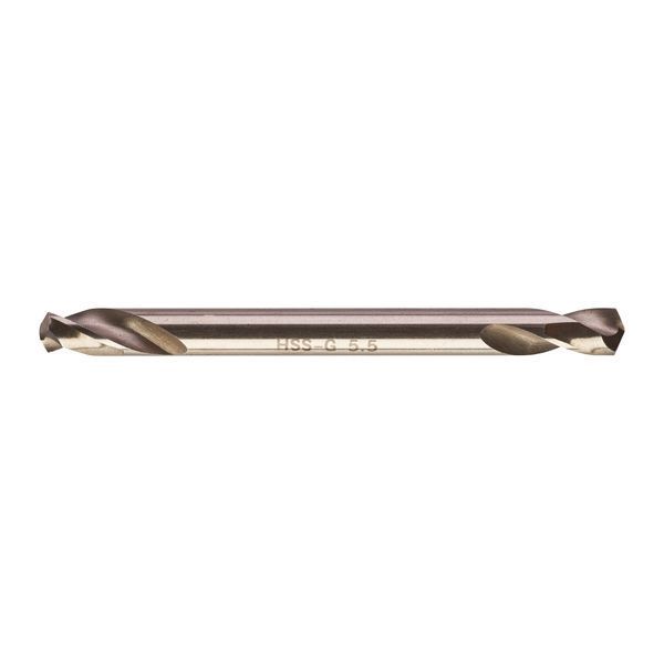 Сверло по металлу HSS-G MILWAUKEE, DIN 1412 C, &Oslash;5,5х66х19мм, двухстороннее, (10шт)