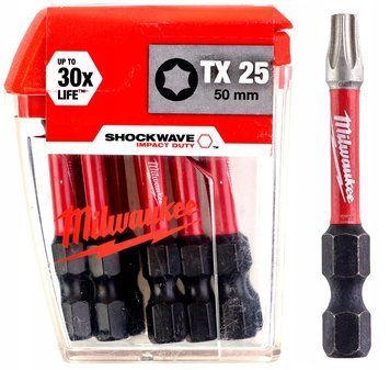 Бита SHOCKWAVE MILWAUKEE, TX25, 50мм, (10 шт) 4932430882 фото