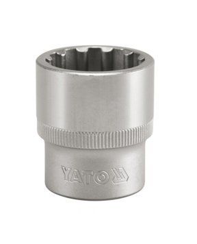 Головка торцева YATO : квадрат 1/2", "Spline", M= 11 мм, L= 38 мм [12/120/240]