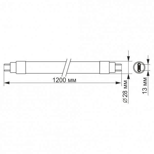 LED лампа VIDEX T8b 18W 1.2M 6200K матовая VL-T8b-18126 фото