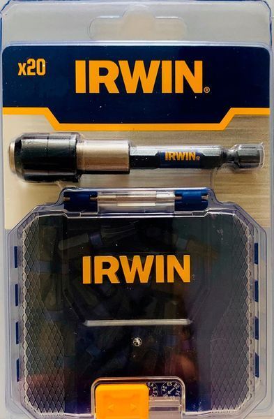 Бита IMPACT PRO 1/4"/25мм PH2 20шт + держатель, IRWIN IW6061323 фото