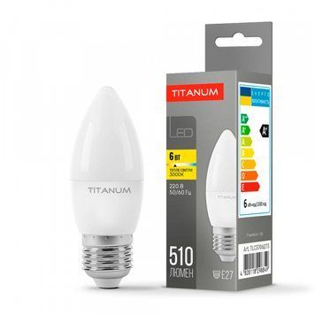 LED лампа TITANUM C37 6W E27 3000K TLС3706273 фото
