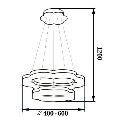 Люстра світлодіодна PWL 50W 4500K IP20-979 PW0979 фото