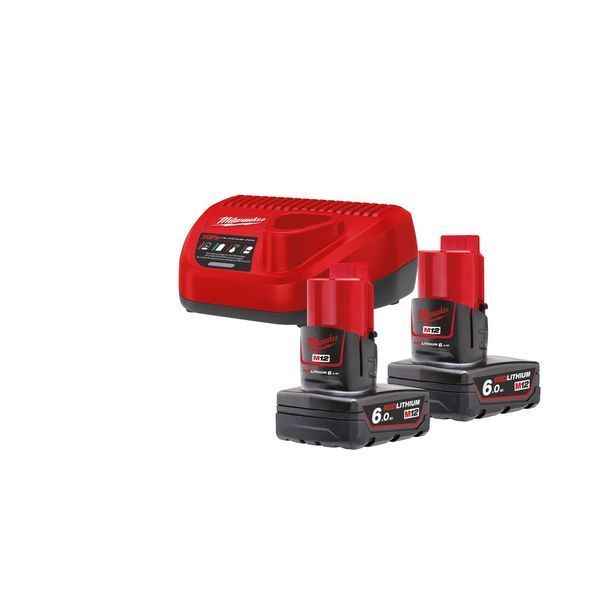 Энергокомплект MILWAUKEE M12 NRG-602 (ЗУ С12+ 2акк.Х6Ач B6) 4933451903 фото