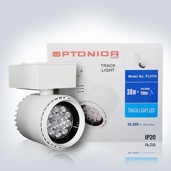 Трековий світлодіодний прожектор OPTONICALED 30W COB 4500K OSRAM CHIP PW5114 фото