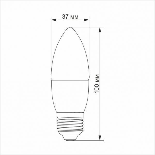 LED лампа TITANUM C37 6W E27 4100K TLС3706274 фото